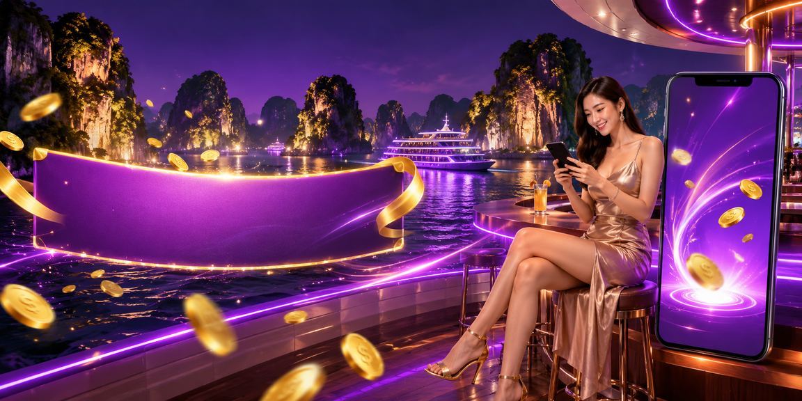 Người dùng tại Hạ Long tận hưởng trò chơi mới và cashback trên nohu666 với ánh đèn neon sinh động
